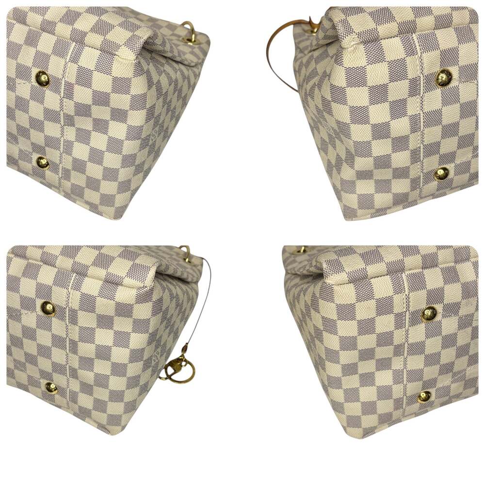 Louis Vuitton Artsy MM Damier Azur Hobo Shoulder Bag with Braided Top Handle COA - Picture 7 of 15